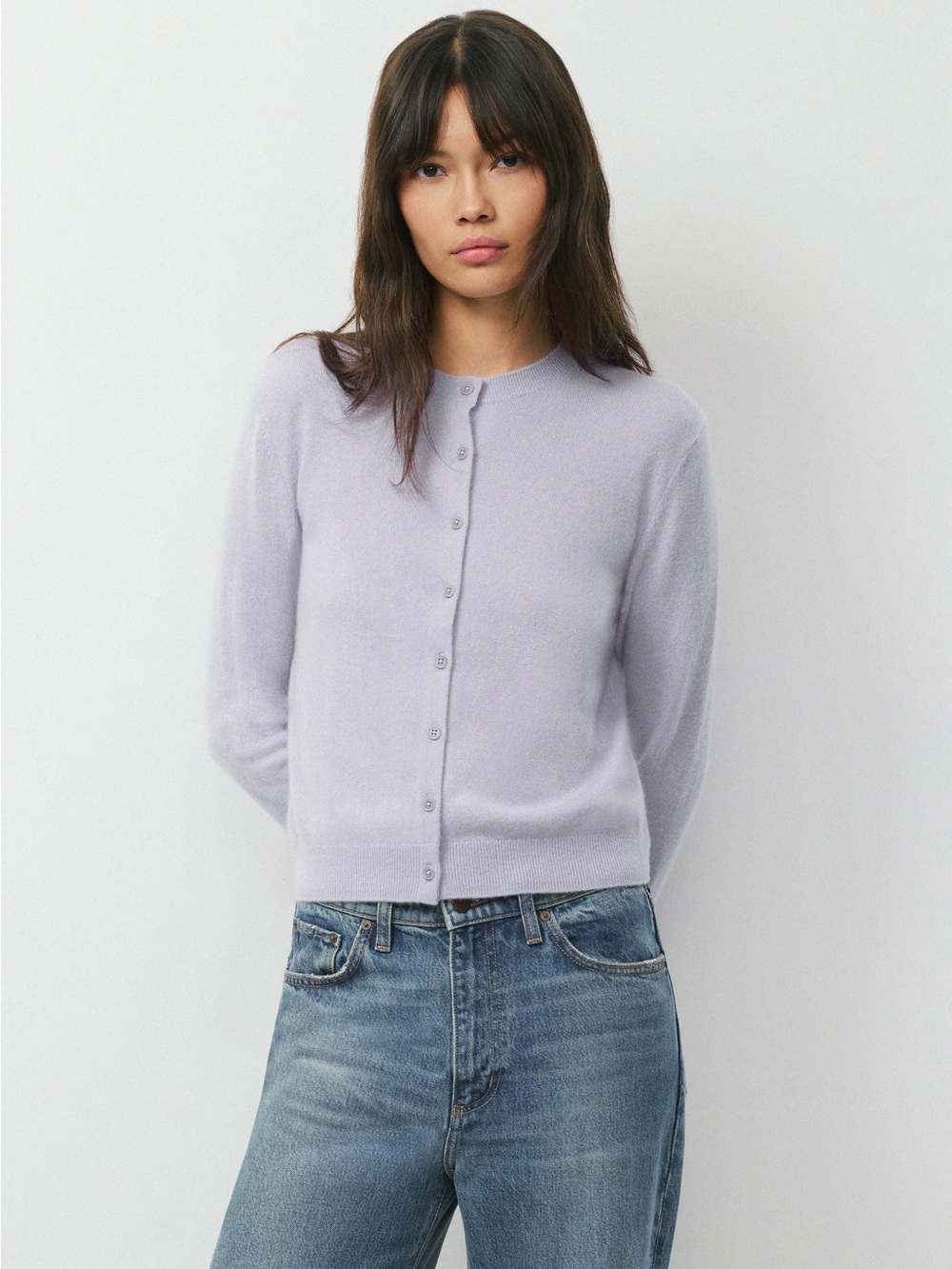 H&M Women's Light Lavender Button-Up Cardigan
